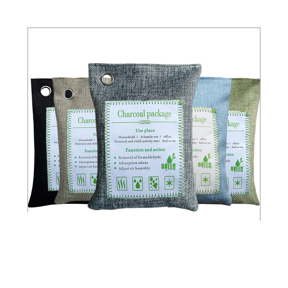 (Gray) Bamboo Charcoal Air Purifying Bag Shoe Deodorizer Odor Eliminator Car Air Freshener Gray 115295434116