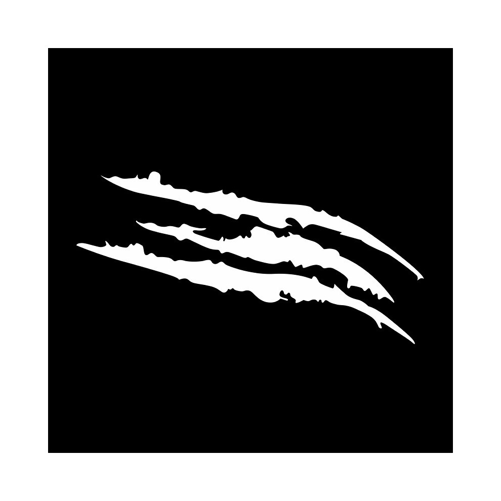 (White) Auto Car Sticker Monster Claw Scratch Stripe Headlight Decal 40Cmx12cm White 413590933601