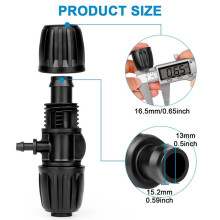 1/2 to 1/4 Drip Irrigation Fittings,25Pack Barbed Tee 1/2Inch Drip Irrigation Tubing to 1/4Inch Irrigation Tube Fitting