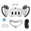 For Meta Quest 3 Protective Cover Handle Controller Grips,Front Shell Headset Cover and Face Cover,VR Accessories-White 1