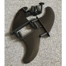 (Black) Softboard Surfboard TPU Rudder Plastic Soft Fin Set