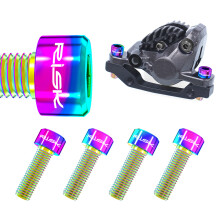 (Dazzling, M6x16) 4PCS Titanium M6x16/18/20mm MTB Brake Caliper Fixing Bolts Bicycle Screws