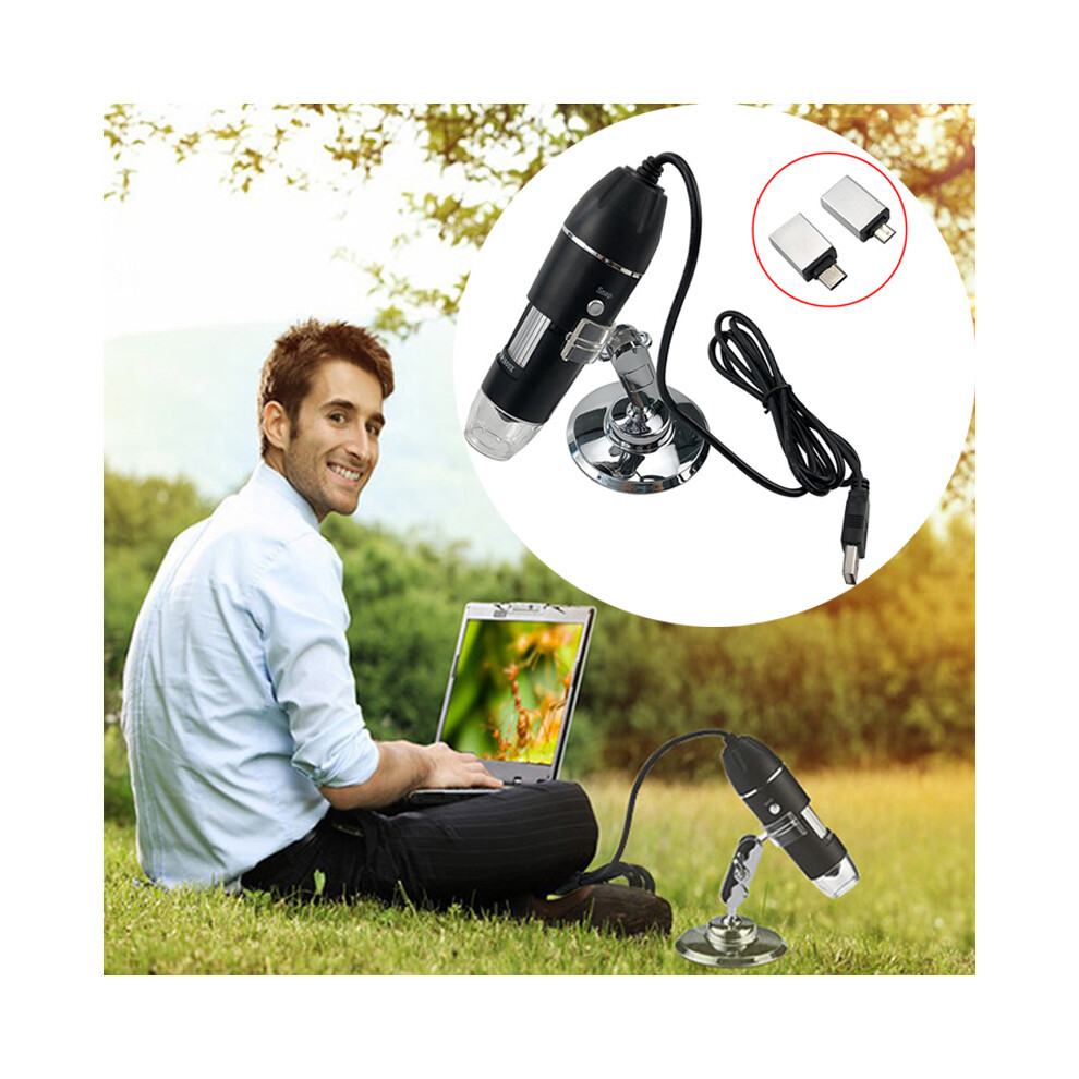 (1600X) Adjustable Digital Usb Microscope With Stand - High Precision Electronic Magnifier Dark 113121363135