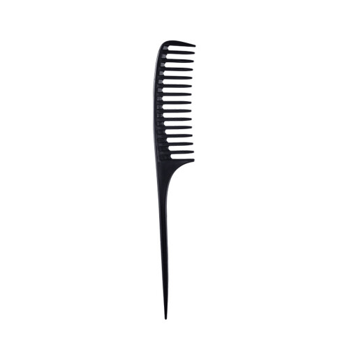 Hair Styling Tool Comb With Wide Teeth And Pointed Tail-Black
