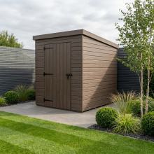 4x6 Pent Composite Shed Tanalised (Single Door, No Windows)
