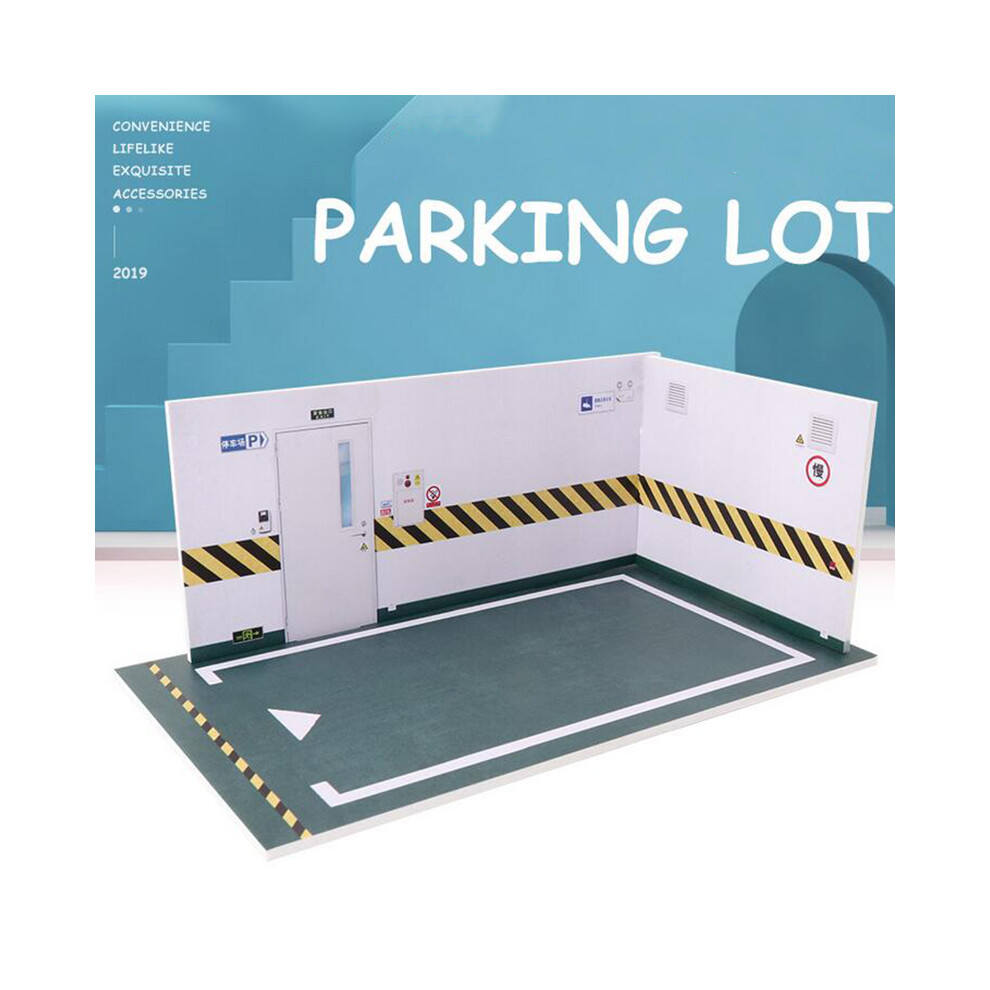 (Green) 1:32 Scale Diy Simulation Parking Lot Building Model Scene For Diecast Car Figures Toy Green 113121383775