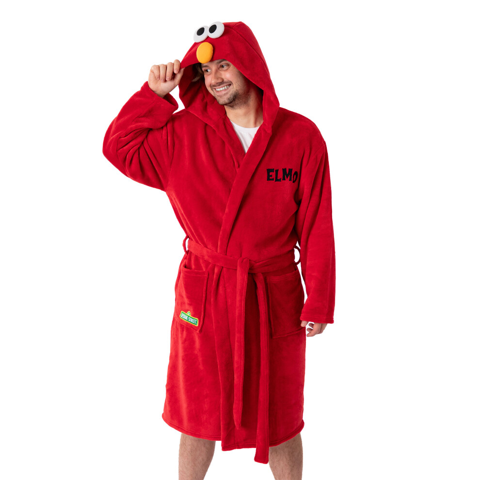 Sesame Street (Large) Hooded Bathrobe (Unisex Red)