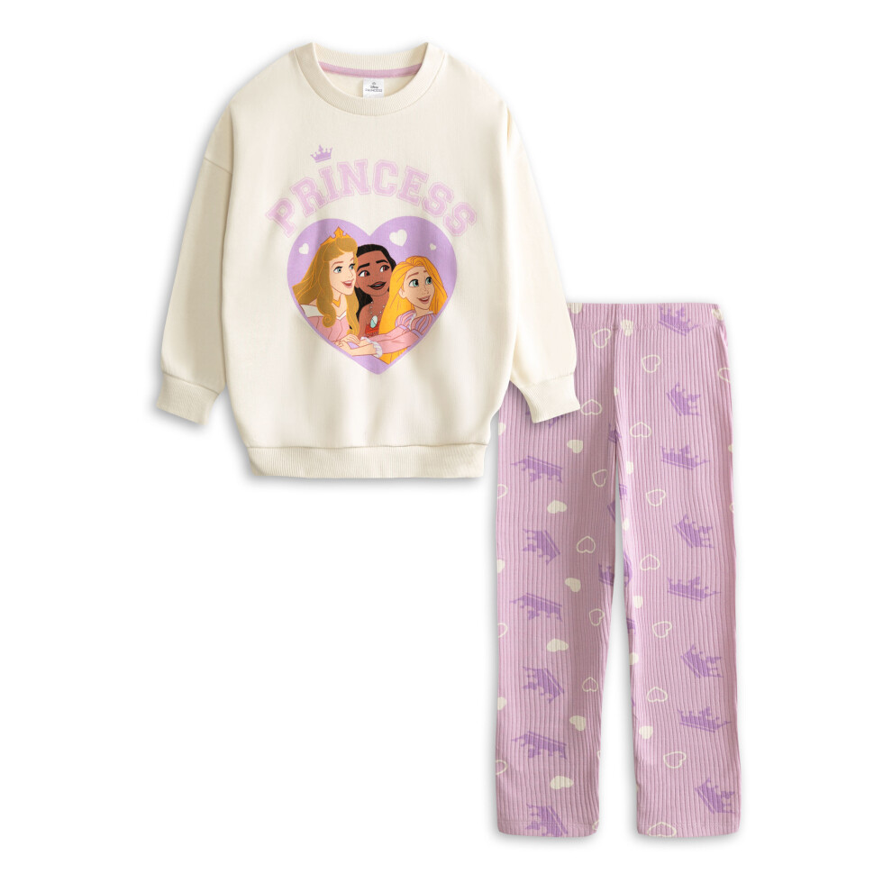 Disney (4-5 Years) Sweatshirt And Joggers Set (Girls Pink)