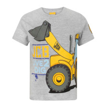(5-6 Years) JCB Short Sleeved T-Shirt (Boys Grey)