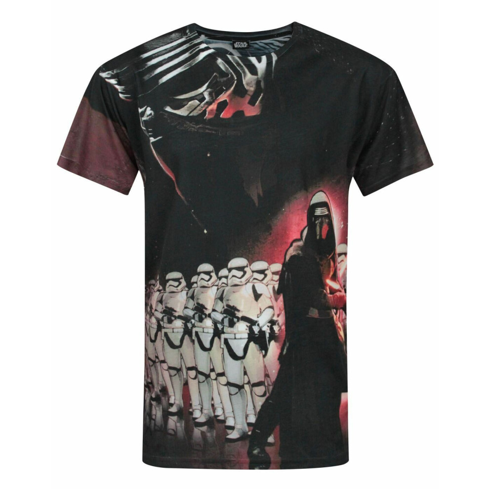 Star Wars (Large) Short Sleeved T-Shirt (Mens White)