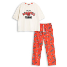 (Small) Disney Short Sleeve Long Leg Pyjama Set (Womens Multicoloured)