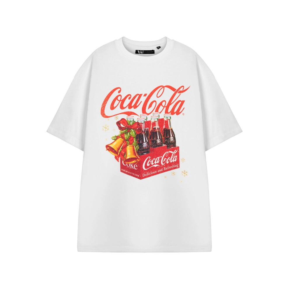 Coca Cola (Large) Short Sleeved T-Shirt (Unisex White)