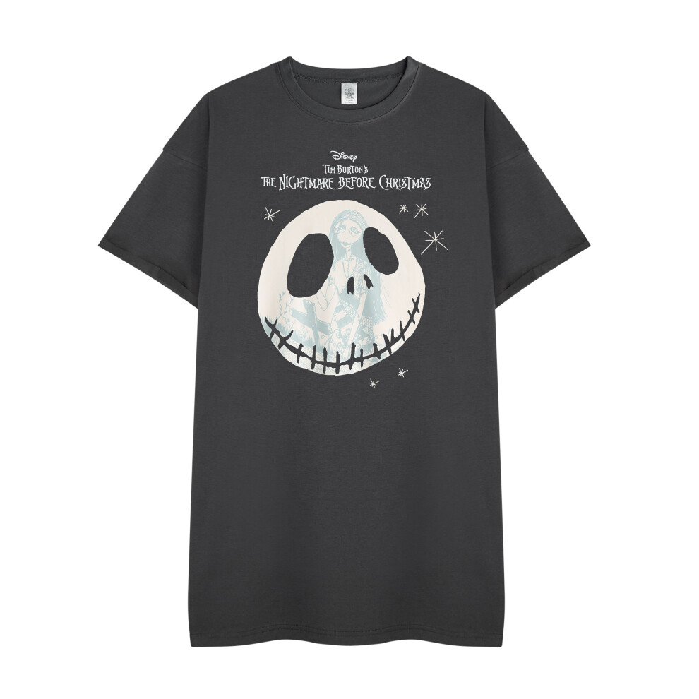 Disney (X-Large) The Nightmare Before Christmas Short Sleeve Nightdress (Womens Black)
