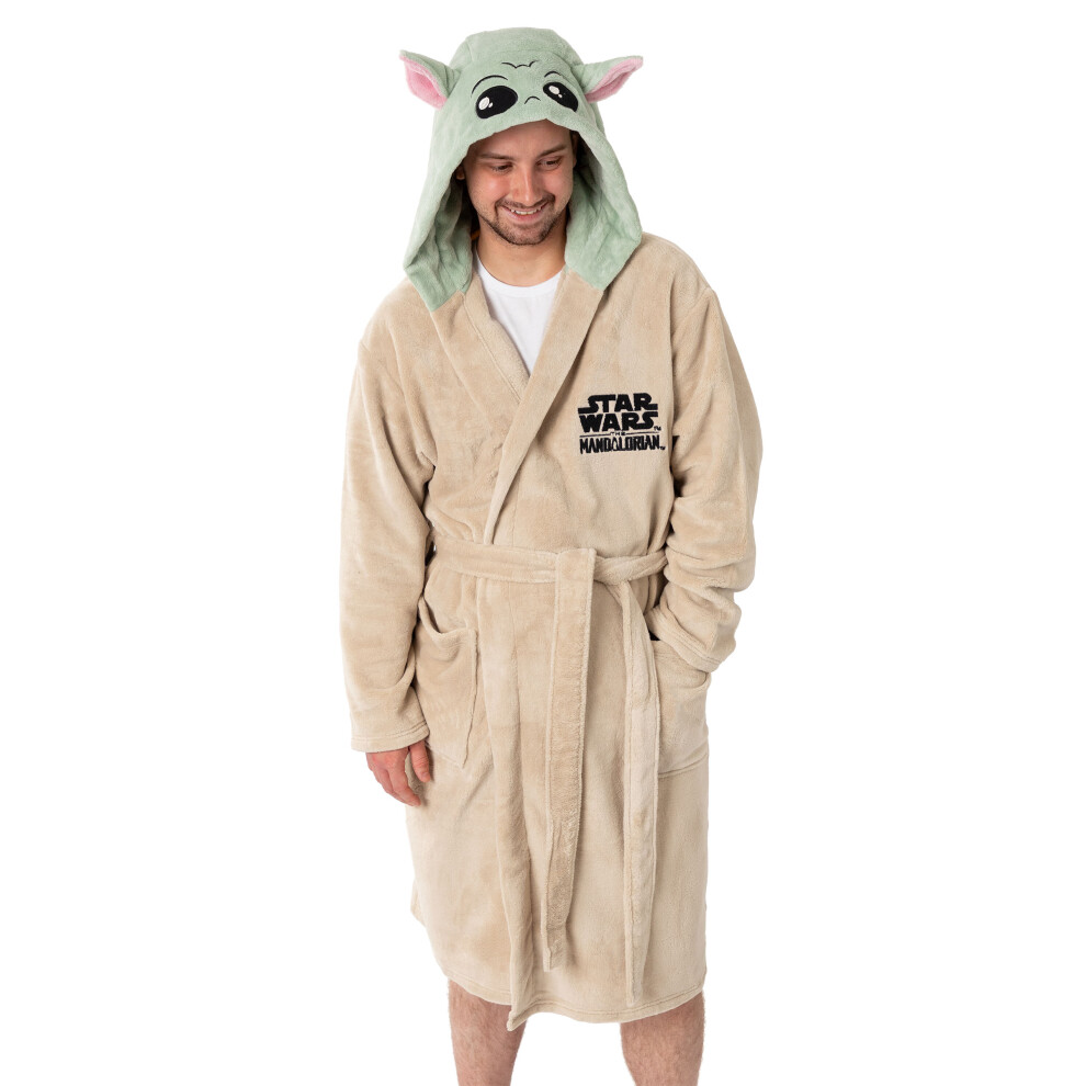 Star Wars (X-Large) The Mandalorian Hooded Bathrobe (Unisex Brown)