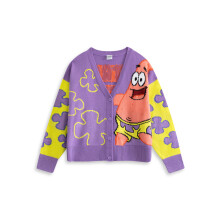 (XX-Large) SpongeBob SquarePants Cardigan (Womens Purple)