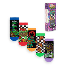 (12.5-3.5 UK Child) Teenage Mutant Ninja Turtles Calf Socks Set of 5 (Boys Multicoloured)