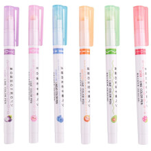 6 Delar Curve Highlighter Set med 6 Olika Kurvformade Spetspennor, FäRgglada Curve Pennor, Highlighter, Olika FäRger