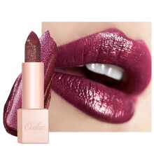 Oulac Shimmer Paarse Lippenstift voor Vrouwen, Infinity Hoge Glans, Hydraterende Lippenkleur met Rozenolie