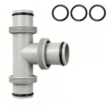 Nlfdbfsh Poolslanganskoppling, 1,5" till 1,5" T-koppling, 3-vägs splitter för poolfilter