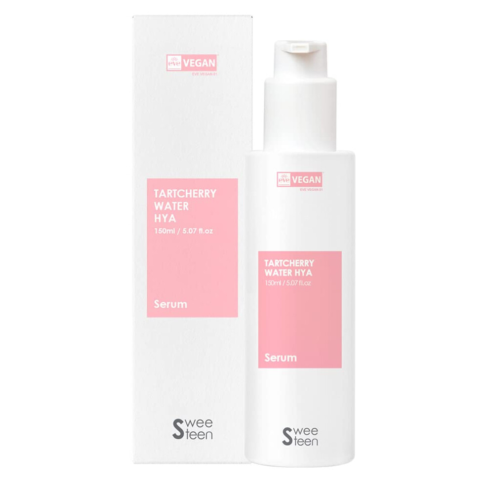 Sweeteen [Sweeteen] Tart Cherry Water Hya Serum, Korean Skincare, Vegan Beauty, Eve Vegan Certified, Eco-Friendly, Vegan-Friendly, Vegan Facial All-In-One Seru