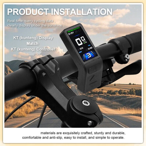 Ebike Display  TFT Caolor Screen KT TF04 24V-48V Waterproof Plug Electric Bicycle Conversion Kit 2