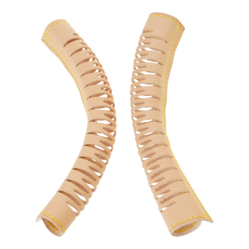 2 Stück Leder-Wickelhülle, 6,4 cm,-Beige