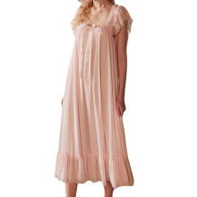 Women'S Sleepwear Lace Nightdress Victorian Vintage Nightgown Loungewear Pajamas M