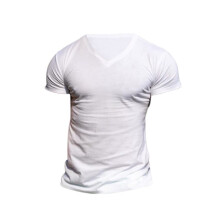 Heren Effen Kleur V-Hals Vochtregulerend Sneldrogend Sport T-Shirt met Korte Mouwen Wit S