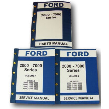 Manuell för Ford 2000 3000 4000 5000 7000 Traktor Service Reparation Katalog