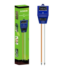 Sonkir Boden-pH-Meter, MS06 3-in-1 Bodenfeuchte/Licht/pH Tester für Gartenpflege