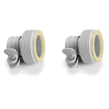 Intex 29061E Type B Intex Pool Filter Clamp on Fittings Adapter Converter Pool Accessory Pair for Large Filter Systems, Gray