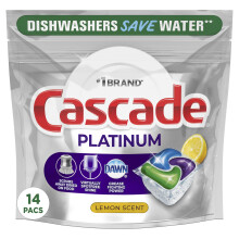 Cascade Platinum Plus ActionPacs Detergente per Lavastoviglie, Fresco, 14 Pezzi