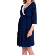 Women'S Maternity Robe Pregnancy Breastfeeding Bathrobes Labor Delivery Nightgowns Dark XL