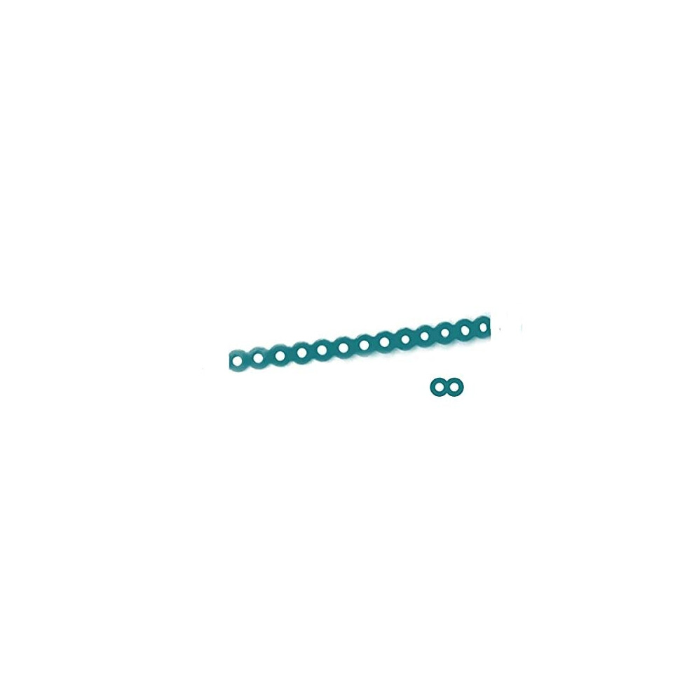 Faruijie Colourful Elastic Power Chain For Braces Dental Orthodontic Powerchains 3 Sizes Ortho Rubber Band(Continuous,Green 35#)