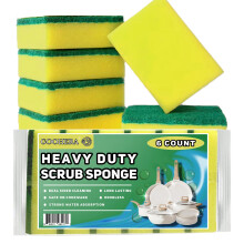 Éponge à récurer résistante pour casseroles, nettoyant à double face, sans odeur, durable, 4 x 2 pouces
