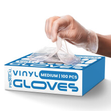 Gants en Vinyle Jetables Medium - 100 Gants Transparents Sûrs pour Aliments - Sans Poudre et Sans Latex