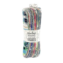 Marley's Monsters UNpaper Towels - Rouleau de 24, Serviettes Réutilisables, Coton, Sans Arbre (Impression Surprise)