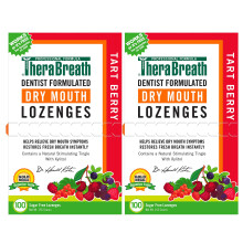 TheraBreath Pastilles pour Bouche Sèche avec ZINC, Saveur Baie Acidulée, 100 Compte (Pack de 2)