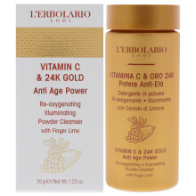 Vitamina C e Polvere Anti-Invecchiamento 24K Oro LErbolario per Donne - 1.23 oz Detergente