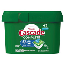 Cascade Complete Capsule per Lavastoviglie, Detergente con Profumo Fresco e Potere Dawn, 43 Pezzi