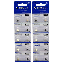 BlueDot Trading AG0 1.5v Alkaline Button Cell 10mAH Batterier passar SR63, SG0, LR63 för klockor, hörselapparater