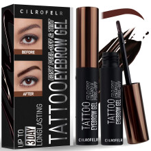 Cilrofelr Tattoo Peel Off Eyebrow Gel Tint, Semi Permanente Tattoo Brow Peel Off Tint Gel, Tot 3 Dagen, Waterproof