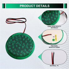 100mm Durchmesser Verkehrsampellichtmodul 12V LED Verkehrsampel LED Verkehrsampellicht Lampenwick Ohne Blendschutz Grün