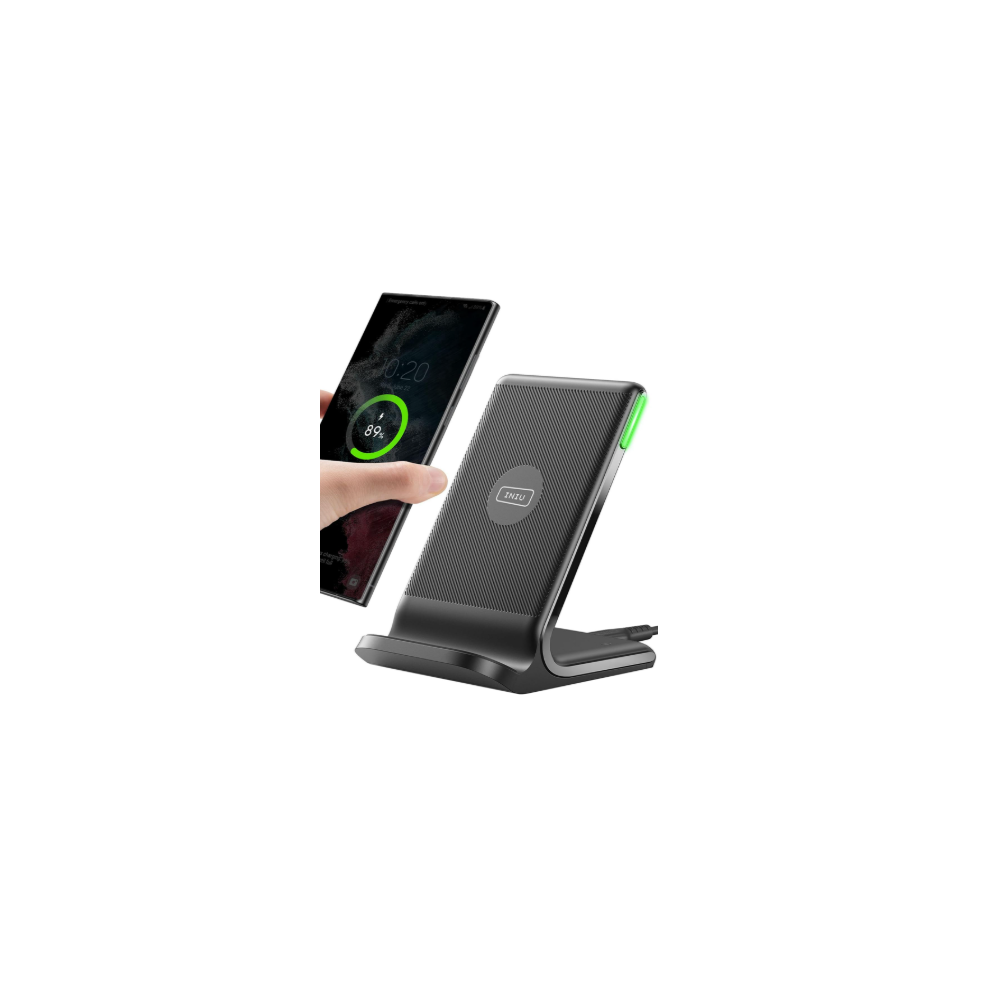 Iniu 15W Fast Wireless Charger Stand, Qi Charging Dock For Iphone, Samsung & Google Pixel, Adaptive Led Charging Station 8595392470514