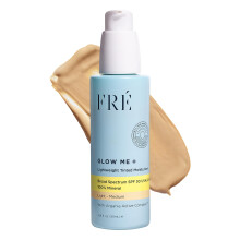 Crema Solare Minerale Tinta con Zinco Non-Nano, Idratante Viso SPF 30 GLOW ME by FRE Skincare (Chiaro-Medio)
