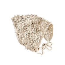 Foulard de tête en tricot respirant pour bébé, accessoire-Beige