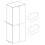 (Chipboard, White) Office cabinet file cabinet Lona 6-fold 3