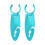 2pcs Secure Fixing Clamps Holder Plastic Holder for-Blue 1