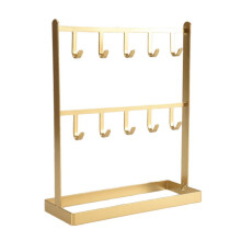 Tabletop Iron Jewelry Jewelry Earring Hanger Necklace Ring Earring Earring Shelf Display Shelf Porch Key Rack Gold