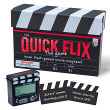 Boxer Gifts Quick Flix Movie Trivia Game - Fun Family & Party Game Night for Film Lovers & Movie Buffs